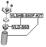VLSHB-S60F-KIT - BOOT WITH JOUNCE BUMPER FRONT SHOCK ABSORBER KIT
