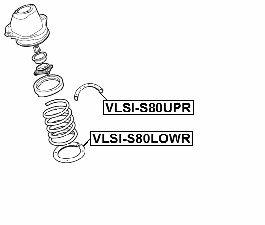 VLSI-S80UPR - REAR SPRING UPPER SEAT