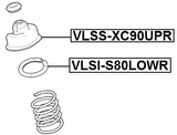VLSS-XC90UPR - REAR SHOCK ABSORBER MOUNTING