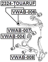 VWAB-006 - BUSHING, FRONT UPPER CONTROL ARM
