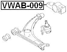 VWAB-009 - REAR BUSHING, FRONT CONTROL ARM
