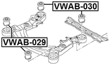 VWAB-029 - SUBFRAME FRONT BUSHING