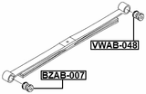VWAB-048 - REAR LEAF SPRING BUSHING