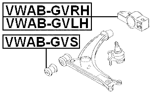 VWAB-GVS - FRONT BUSHING, FRONT CONTROL ARM