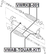 VWAB-TOUAR-KIT - STEERING RACK BUSHING KIT