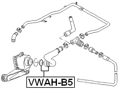 VWAH-B5 - CRANKCASE BREATHER HOSE