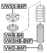 VWB-B6 - FRONT SHOCK ABSORBER BEARING