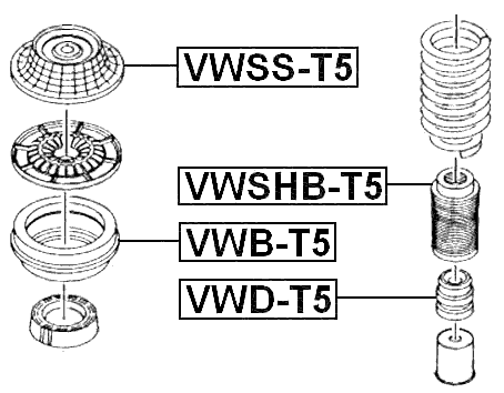 VWB-T5 - FRONT SHOCK ABSORBER BEARING