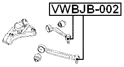 VWBJB-002 - UPPER CONTROL ARM BALL JOINT BOOT 26.5X22.6X12