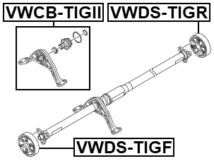 VWCB-TIGII - DRIVE SHAFT BEARING (REPAIR KIT)