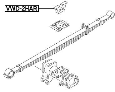 VWD-2HAR - REAR LEAF SPRING RUBBER BUFFER