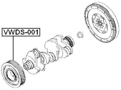 VWDS-001 - CRANKSHAFT PULLEY BKS/BUN/BNG/ASB/BUG