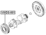 VWDS-001 - CRANKSHAFT PULLEY BKS/BUN/BNG/ASB/BUG