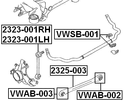 VWSB-001 - REAR STABILIZER BAR BUSH