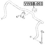 VWSB-003 - FRONT STABILIZER BAR BUSH D21