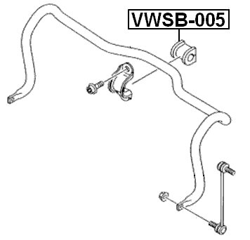 VWSB-005 - FRONT STABILIZER BAR BUSH D24