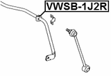 VWSB-1J2R - REAR STABILIZER BAR BUSH D11