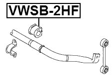 VWSB-2HF - FRONT STABILIZER BAR BUSH D26.3
