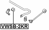 VWSB-2KR - REAR STABILIZER BAR BUSH D22