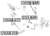 VWSB-B6R - REAR STABILIZER BAR BUSH