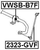 VWSB-B7F - FRONT STABILIZER BAR BUSH