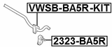 VWSB-BA5R-KIT - REAR STABILIZER BAR BUSH D20.7