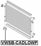 VWSB-CADLOWF - MOUNT RUBBER RADIATOR