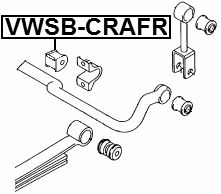 VWSB-CRAFR - REAR STABILIZER BAR BUSH D17