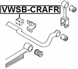VWSB-CRAFR - REAR STABILIZER BAR BUSH D17