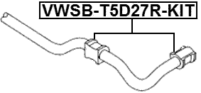 VWSB-T5D27R-KIT - REAR STABILIZER BAR BUSH KIT D27