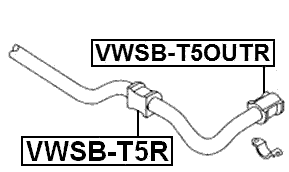 VWSB-T5OUTR - REAR STABILIZER BAR BUSH D21