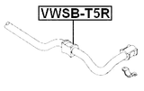 VWSB-T5R - REAR STABILIZER BAR BUSH D20.7