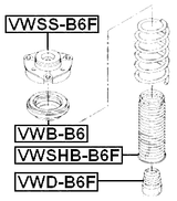 VWSHB-B6F - FRONT SHOCK ABSORBER BOOT