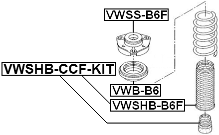 VWSHB-CCF-KIT - BOOT WITH JOUNCE BUMPER FRONT SHOCK ABSORBER KIT