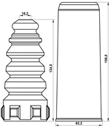 VWSHB-TOURIIR-KIT - BOOT WITH JOUNCE BUMPER REAR SHOCK ABSORBER KIT