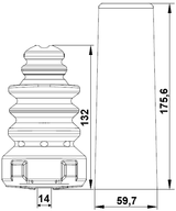 VWSHB-TOURR-KIT - BOOT WITH JOUNCE BUMPER REAR SHOCK ABSORBER KIT