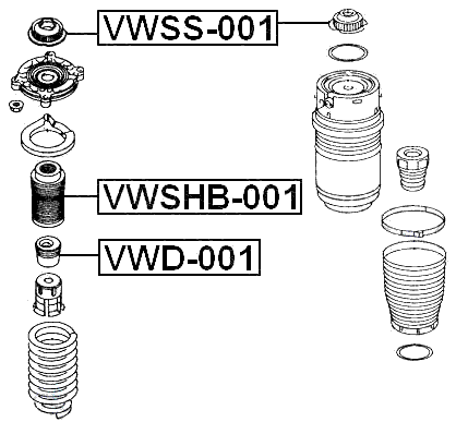 VWSS-001 - FRONT SHOCK ABSORBER MOUNTING