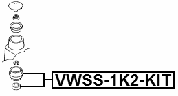 Vwss FRONT SHOCK ABSORBER MOUNTING, REPAIR KIT (WITH SHOCK ABSORBER BEARING ...