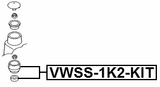 VWSS-1K2-KIT - FRONT SHOCK ABSORBER MOUNTING, REPAIR KIT (WITH SHOCK ABSORBER BEARING)