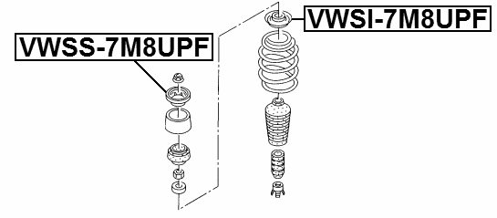 VWSS-7M8UPF - FRONT SHOCK ABSORBER MOUNTING