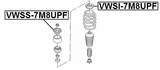 VWSS-7M8UPF - FRONT SHOCK ABSORBER MOUNTING