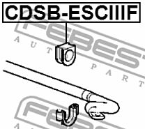 CDSB-ESCIIIF - FRONT STABILIZER BAR BUSH 