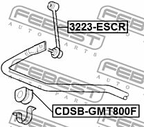 CDSB-GMT800F - STABILIZER BAR BUSH D31.8 